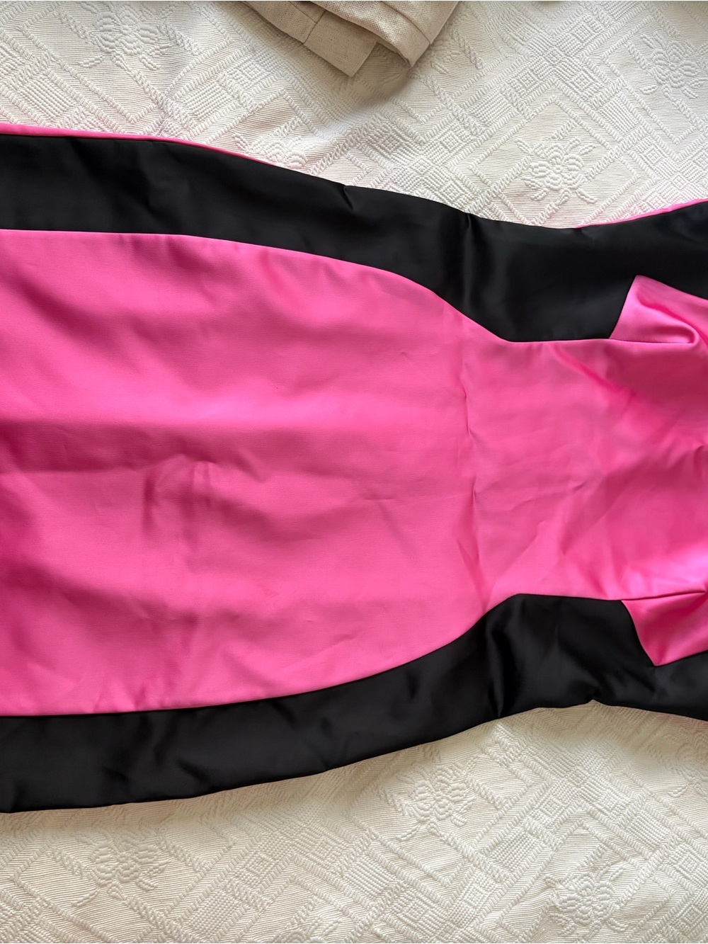 Just Cavalli Pink and Black Color-Block Midi Sheath Dress